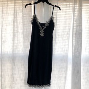 Blue and white dress